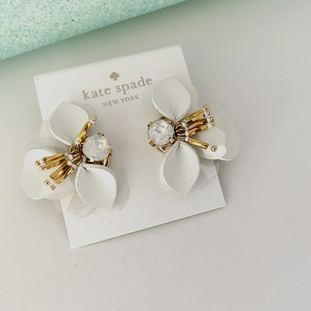 Kate Spade vibrant life leather statement Earrings firm price - Picture 4 of 8